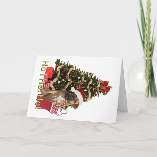 Tarjeta Festiva Regalos de Navidades de Cane Corso (Anverso)