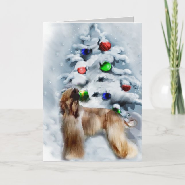 Tarjeta Festiva Regalos de Navidades de hebillas afganas (Anverso)