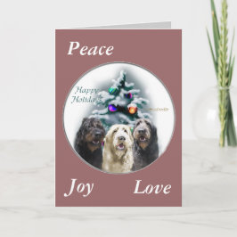 Tarjeta Festiva Regalos de Navidades de Labradoodle