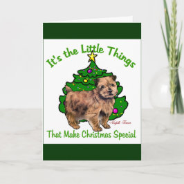 Tarjeta Festiva Regalos de Navidades de Norfolk Terrier