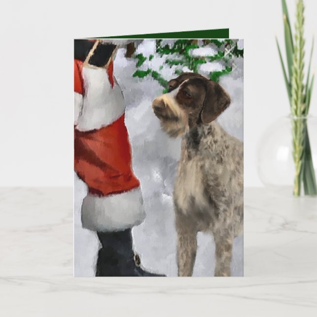 Tarjeta Festiva Regalos de Navidades de punteros con cable en Alem (Anverso)