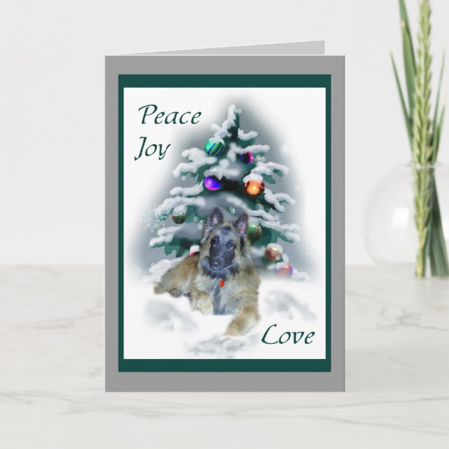 Tarjeta Festiva Regalos de Navidades de Tervuren de Bélgica (Anverso)