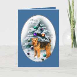 Tarjeta Festiva Regalos de Navidades de Welsh Terrier