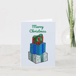 Tarjeta Festiva Regalos de Navidades envueltos