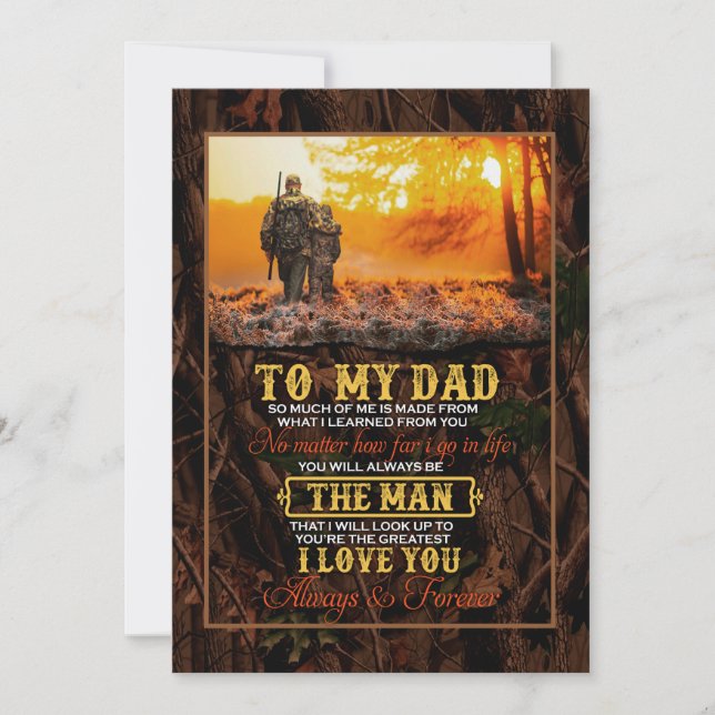 Tarjeta Festiva Regalos de papá | Carta A Mi Papá El Hombre Que Te (Anverso)