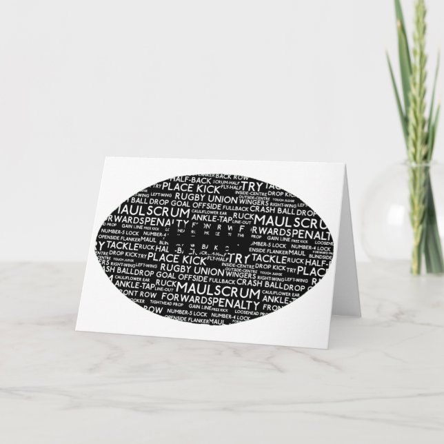 Tarjeta Festiva Regalos de Unión de Rugby (Anverso)