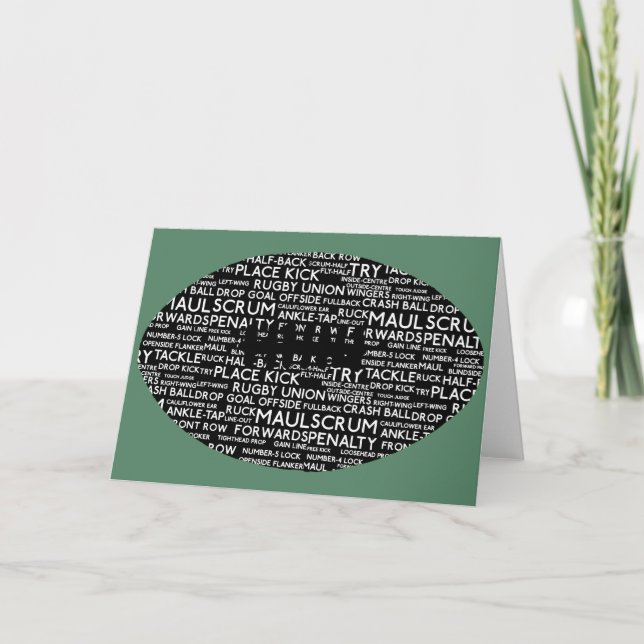 Tarjeta Festiva Regalos de Unión de Rugby (Anverso)