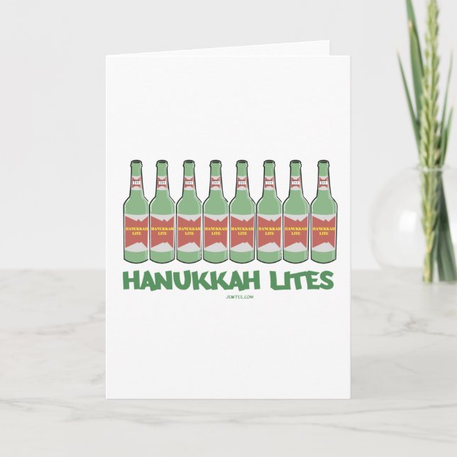 TARJETA FESTIVA REGALOS DIVERTIDOS DE CHANUKAH JÁNUCA LITES (Anverso)