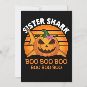Tarjeta Festiva Regalos divertidos de Halloween Hermana Tiburón Bo