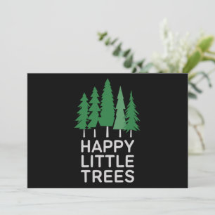 Tarjeta Festiva Regalos Divertidos Felices Arbolitos Camping 