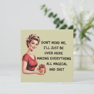 Tarjeta Festiva Regalos Divertidos para Anfitriona de Vacaciones N