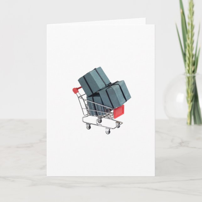 Tarjeta Festiva Regalos en vagón (Anverso)