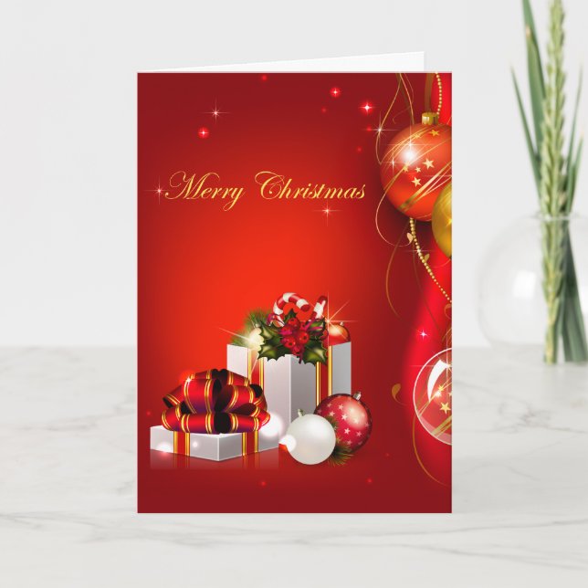 Tarjeta Festiva Regalos navidades (Anverso)