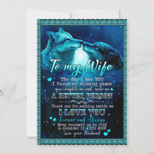 Tarjeta Festiva Regalos para la Esposa   Carta a Mi Esposa Te Amo 