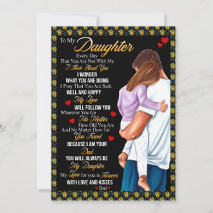 Tarjeta Festiva Regalos para la hija   Carta A Mi Hija De Papá