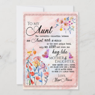 Tarjeta Festiva Regalos para tías   Carta a mi tía amor de sobrina