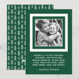 Tarjeta Festiva Regalos Preciados | 5x7 Verde | Foto