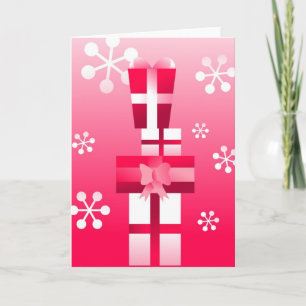 Tarjeta Festiva Regalos retro