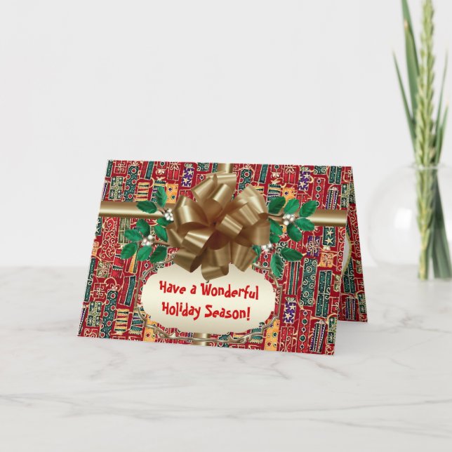 Tarjeta Festiva Regalos singulares (Anverso)