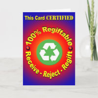 Regiftable 100% - reciba - rechazo - Regift