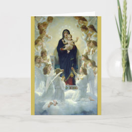 Tarjeta Festiva Regina Angelorum... Bouguereau 1900