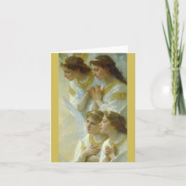 Tarjeta Festiva Regina Angelorum, Bouguereau 1900, detalle Angels