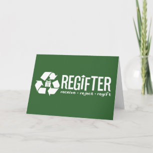 Tarjeta Festiva Registrador - recibir, rechazar, reregalar.