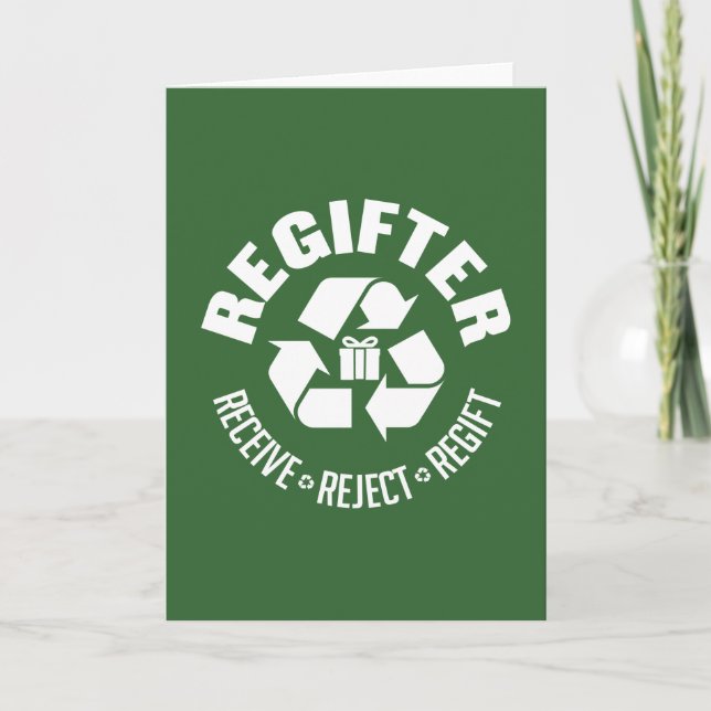 Tarjeta Festiva Registrador - recibir, rechazar, reregalar. (Anverso)