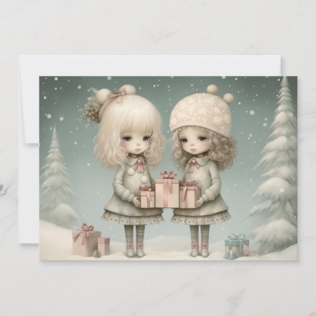 Tarjeta Festiva Regocijándose en el espíritu de los Navidades: Un  (Anverso)