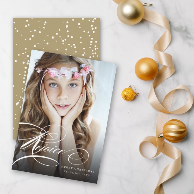 Tarjeta Festiva Regocijarse por el guión clásico Navidades religio (Subido por el creador)