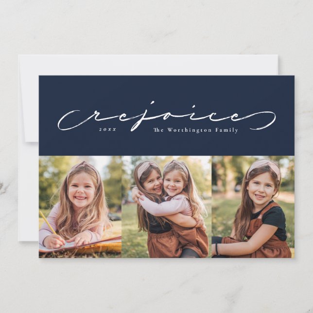 Tarjeta Festiva Regocijarse por la fiesta religiosa marina tres ta (Anverso)