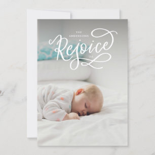 Tarjeta Festiva Regocijarse por la foto de los Navidades religioso