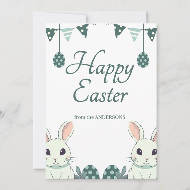 Tarjeta Festiva "Regocijarse y celebrar: Deseos de Pascua para ti" (Anverso)