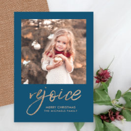 Tarjeta Festiva Regocijarse y estar contentos con la foto rusa azu