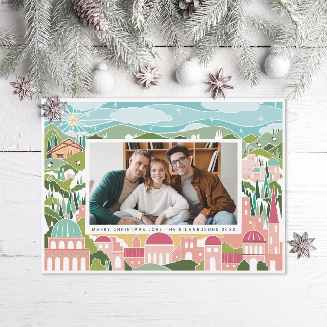 Tarjeta Festiva Regocijo en foto de Navidades religiosos en Belén (Subido por el creador)