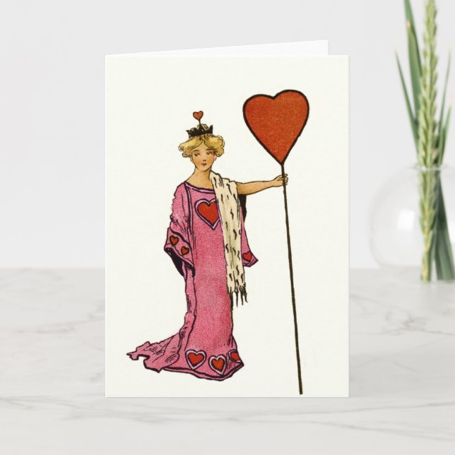 Tarjeta Festiva Reina de Corazones (Anverso)