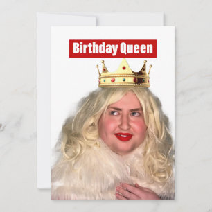 Tarjeta Festiva Reina de cumpleaños