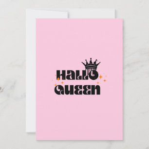 Tarjeta Festiva Reina de Halloween, Halloqueen, Arte Retro de Hall