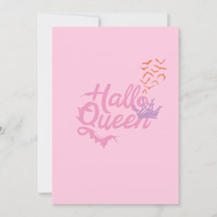 Tarjeta Festiva Reina de Halloween, Halloqueen, Arte Retro de Hall