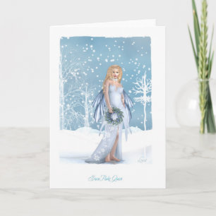 Tarjeta Festiva Reina de las copas de nieve