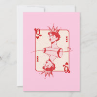 Reina de los corazones rojos y rosados