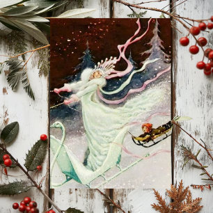 Tarjeta Festiva Reina de nieve virgen Rudolf Koivu