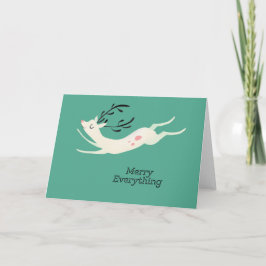 Tarjeta Festiva Reindeer Merry Everything