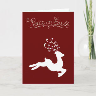 Tarjeta Festiva Reindeo de la Paz