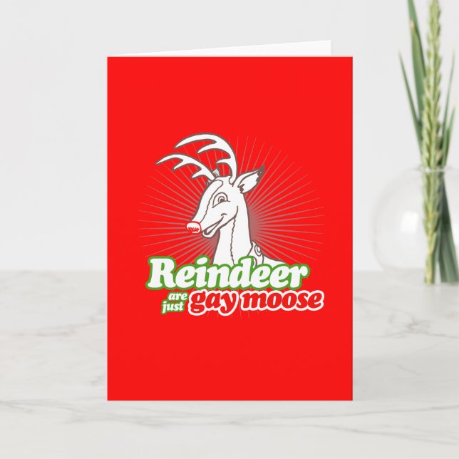 TARJETA FESTIVA REINDER ES SÓLO UNA MOLESIA GAY (Anverso)