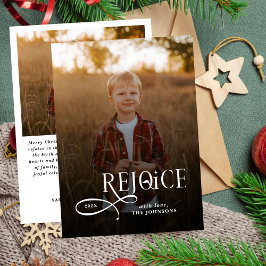 Tarjeta Festiva Rejoice Christian Religious Merry Christmas Photo