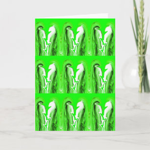 Tarjeta Festiva Relámpago verde