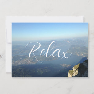 Tarjeta Festiva Relax Mountains Lakes Paradise Paisaje