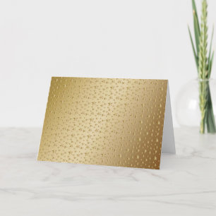 Tarjeta Festiva Relieve metalizado dorado estrellas de fondo dorad