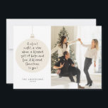 Tarjeta Festiva Religiosa, Feliz Navidad, Foto de la Familia Crist<br><div class="desc">Religiosos, cristianos, Navidades más graciosos, saludo de temporada, festividad más feliz, navidad feliz, Navidades beige contemporáneos con el tema del baile. ( Una noche silenciosa, una estrella arriba, un bendito regalo de esperanza y amor. ¡Un Navidad bendito para ti! ) Celebra la temporada con esta tarjeta de foto familiar (impresa...</div>